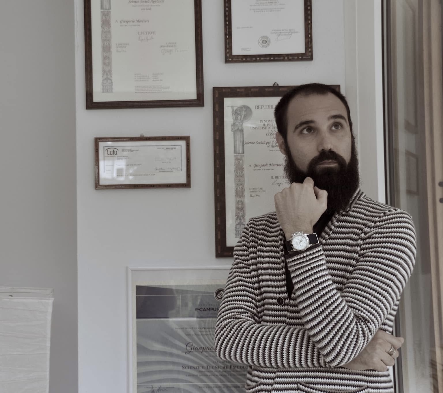 Gianpaolo Marcucci nel suo studio